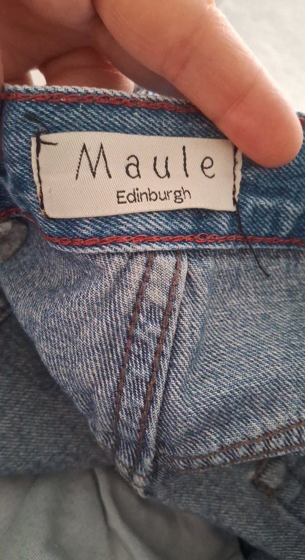 Kadın Mavi Bol Kesim Midi Denim Pantolon - Görsel 5