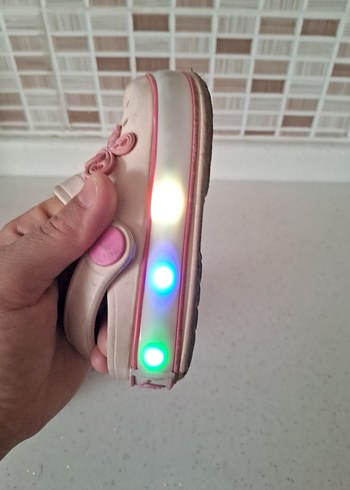 22 Beden pembe Renk Kız Çocuk Pembe Kayışlı Terlik