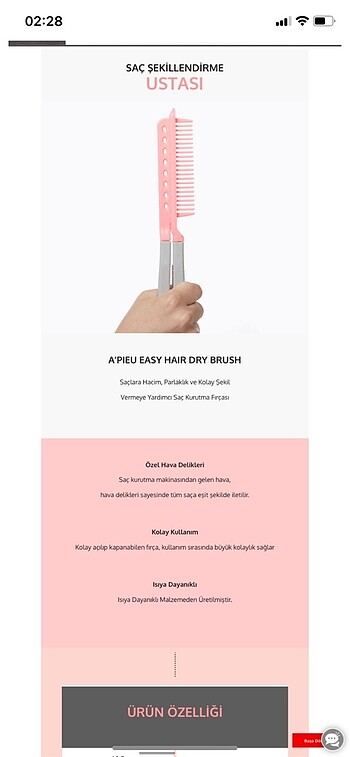 MISSHA A'PIEU Easy Hair Dry Brush - Görsel 4