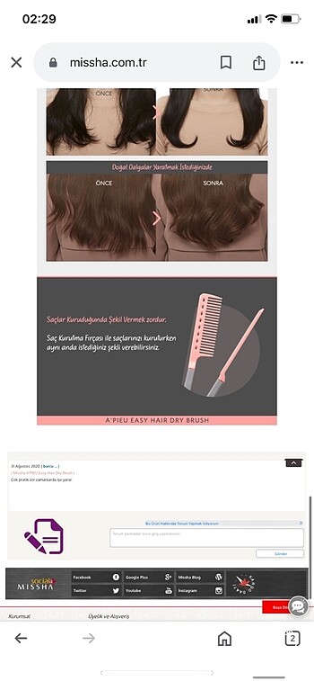 MISSHA A'PIEU Easy Hair Dry Brush - Görsel 8