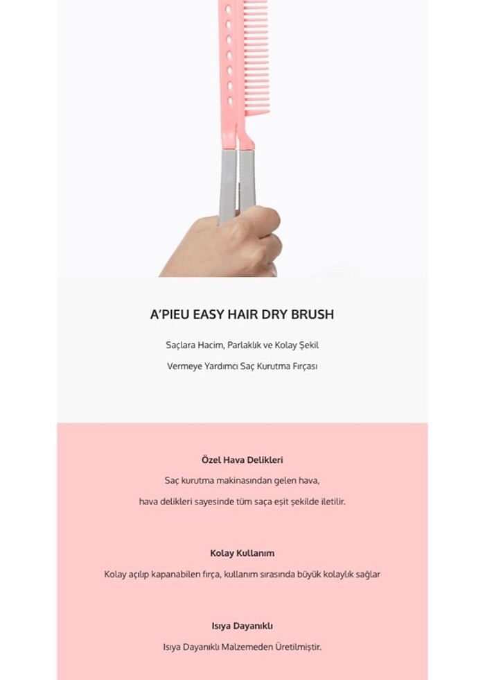 MISSHA A'PIEU Easy Hair Dry Brush - Görsel 4