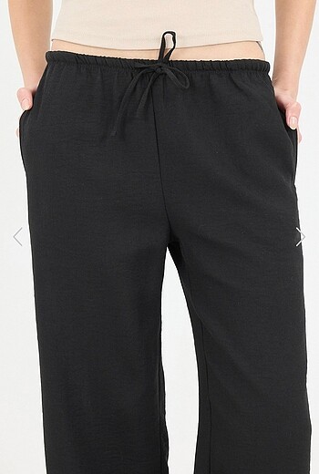 Addax Keten düşük bel wide leg pantolon