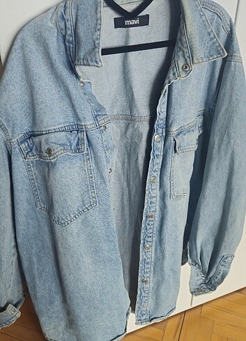 Mavi jeans kot gömlek kusursuz