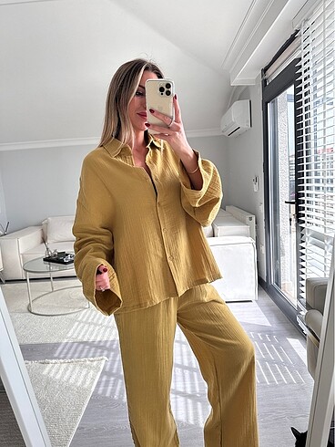 Massimo Dutti İkili Müslin Kumaş Takım