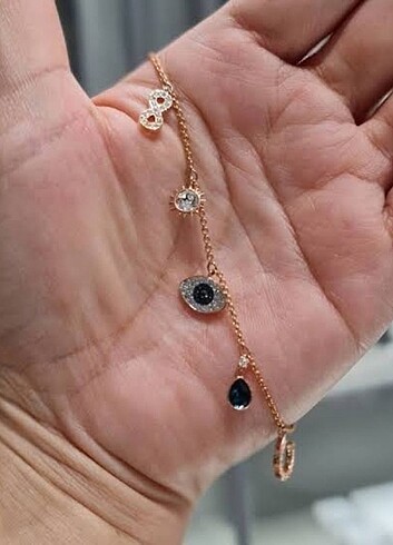  Beden Swarovski Bileklik evileye charmlı