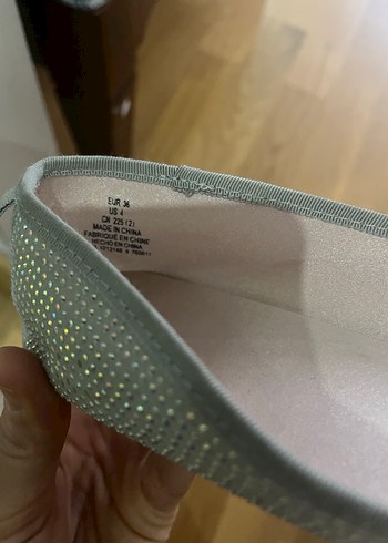 Gri Kız Babet Ayakkabı Fiyonk Detaylı - Görsel 4