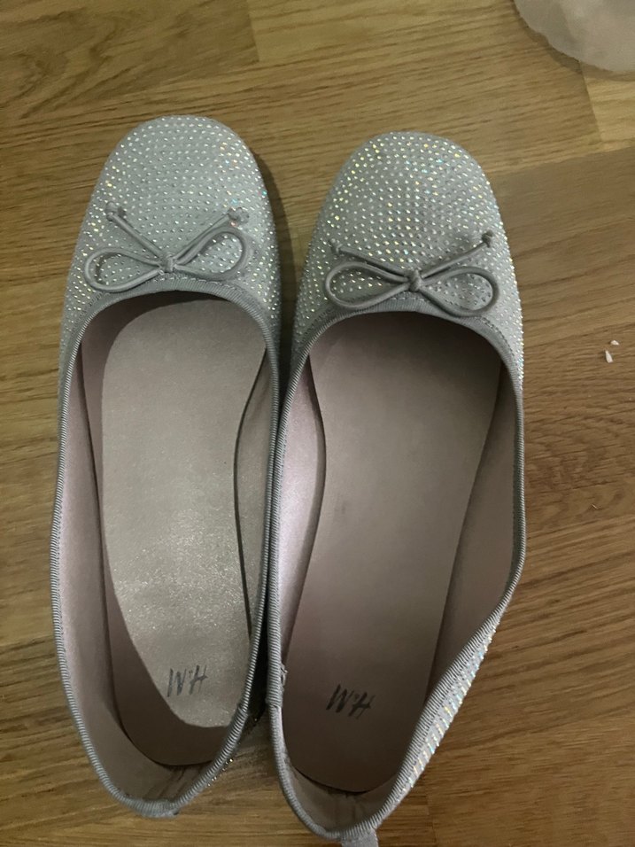 Gri Kız Babet Ayakkabı Fiyonk Detaylı - Görsel 3