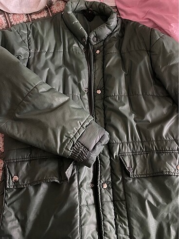 American Vintage Oversize vintage yeşil şişme mont
