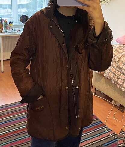 vintage barbour kahverengi ceket