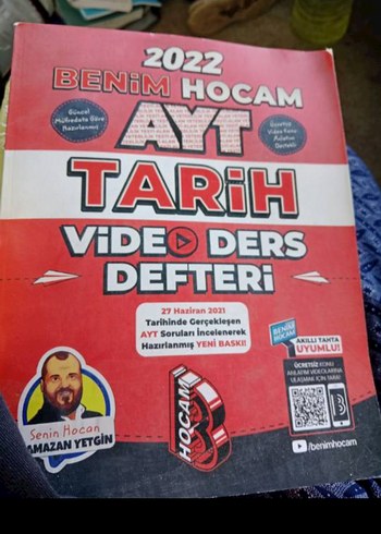 2022 Benim Hocam AYT Tarih Video Ders Defteri