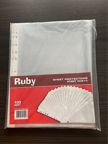 Ruby A4 Şeffaf Poşet Dosya 100?lü