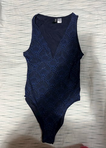 H&M Lacivert V Yakalı zıbın