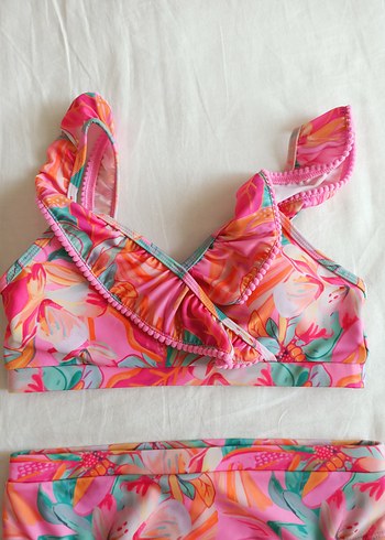 Defacto Kızlar için Renkli Çiçek Desenli Bikini