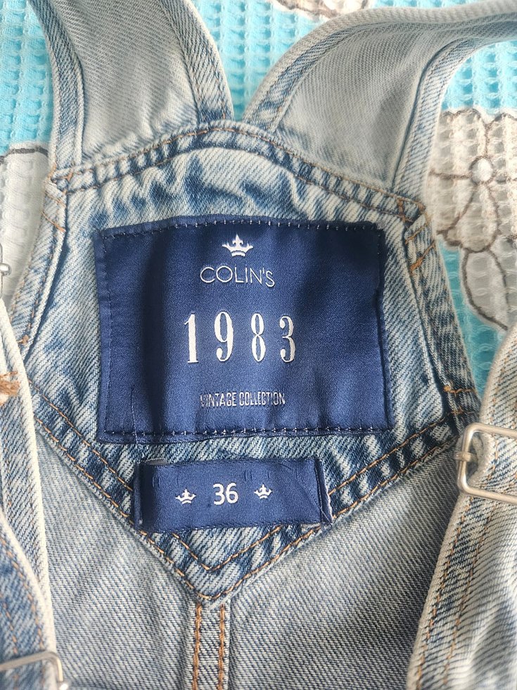 Kızlar İçin Askılı Kot Etek Tulumu - Görsel 2