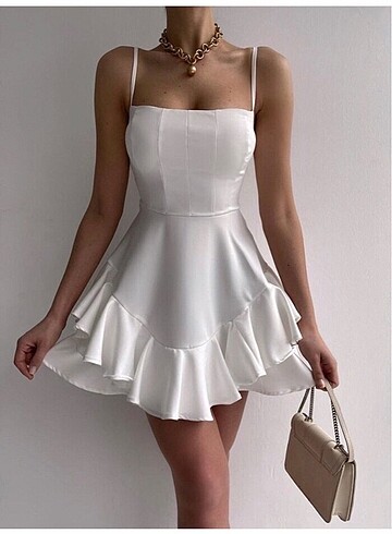 Prenses model askılı elbise