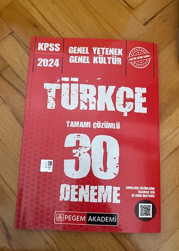2024 KPSS Türkçe 30 Deneme Kitabı
