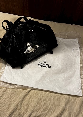  Beden siyah Renk vivienne westwood orijinal tote çanta