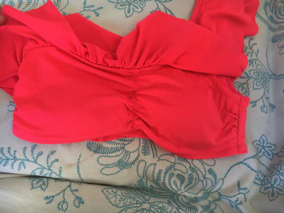 38 Beden pembe Renk H&m neon pembe tek omuz bikini