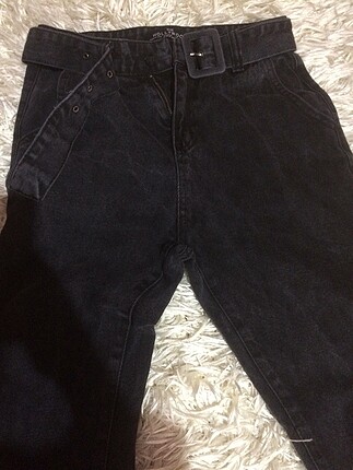 Kemerli mom jean