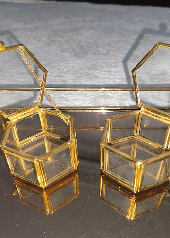 Altın Parlak Makyaj Organizeri-Kutu - Görsel 2