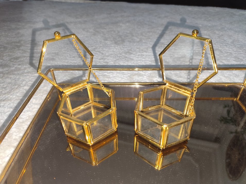 Altın Parlak Makyaj Organizeri-Kutu - Görsel 2