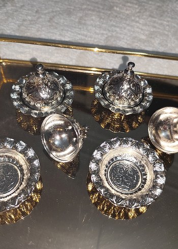 Parlak Altın Kaplama Mini 4'lü Lokumluk Seti - Görsel 3