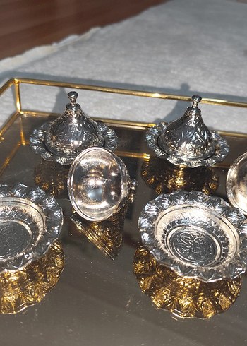 Parlak Altın Kaplama Mini 4'lü Lokumluk Seti - Görsel 2