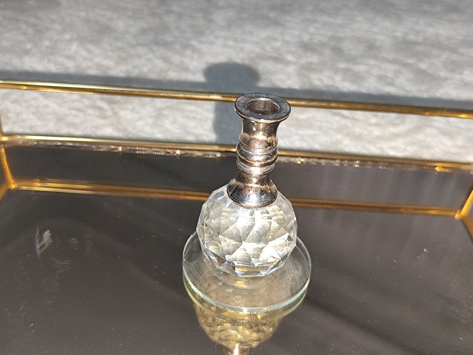 Parlak Gri Kristal Tüylük - Görsel 2