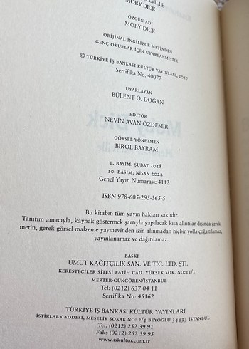 Moby Dick - Herman Melville, Kısaltılmış Metin - Görsel 3