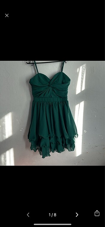 Yeşil mini elbise