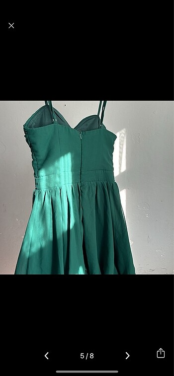 xs Beden Yeşil mini elbise