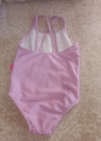 LC Waikiki Unicorn Baskılı Pastel Pembe Kız Mayo