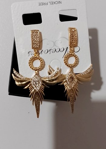 çelik taşlı küpe - Görsel 2