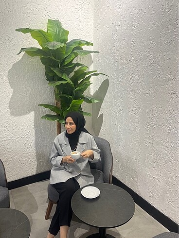 universal Beden gri Renk Oversize ceket