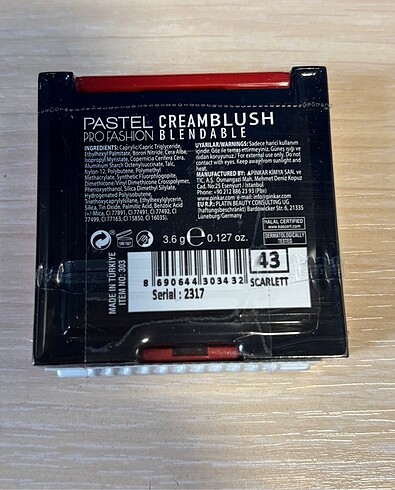 Pastel allık cream blush 43 Scarlett - Görsel 2