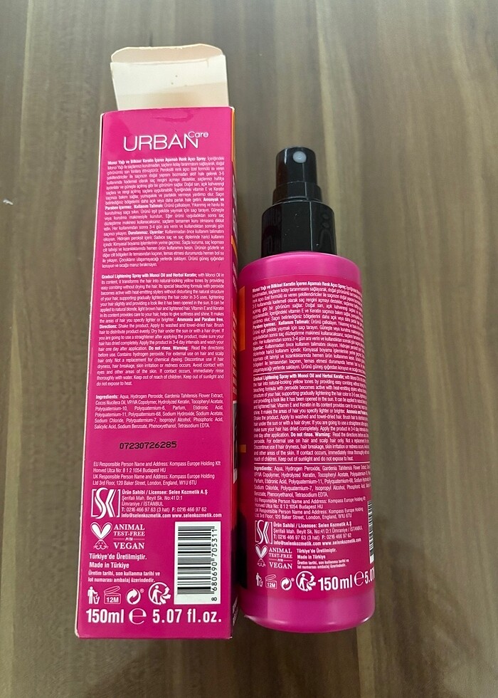 Urban care summer glow renk açıcı sprey - Görsel 2