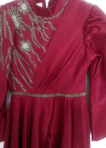 Bordo elbise 