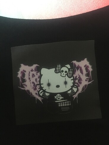 s Beden siyah Renk Hello kitty crop