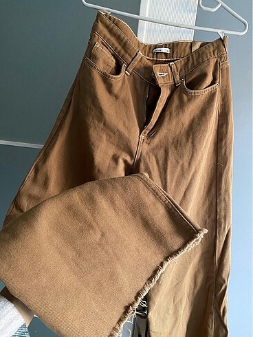 Camel renk palazzo jean
