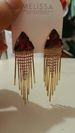BORDO ABİYE KÜPE 