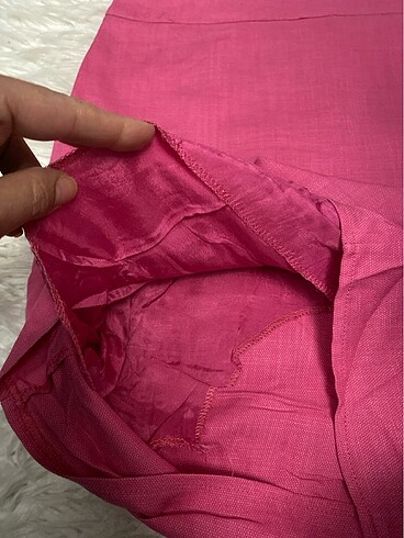 Saten Pembe kalem etek