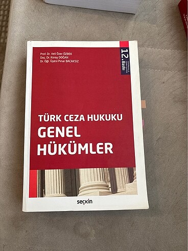 Ceza genel hukuku 12. Baskı kitap