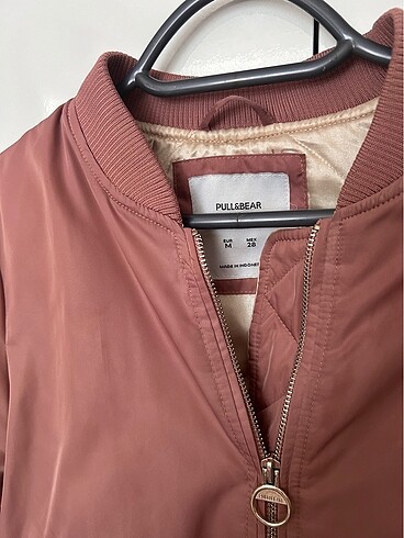m Beden pembe Renk pull and bear pembe bomber