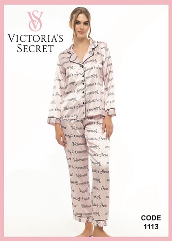 Victoria's Secret Pembe Uzun Kollu Pijama Takımı M Beden