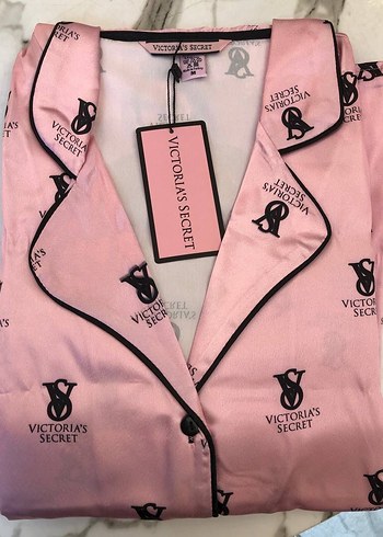 Victoria s Secret Victoria's Secret Pembe Uzun Kollu Kadın Pijama Takımı M Beden