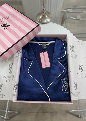 Victoria's Secret Lacivert Pijama Takımı 3XL BEDEN - Görsel 2