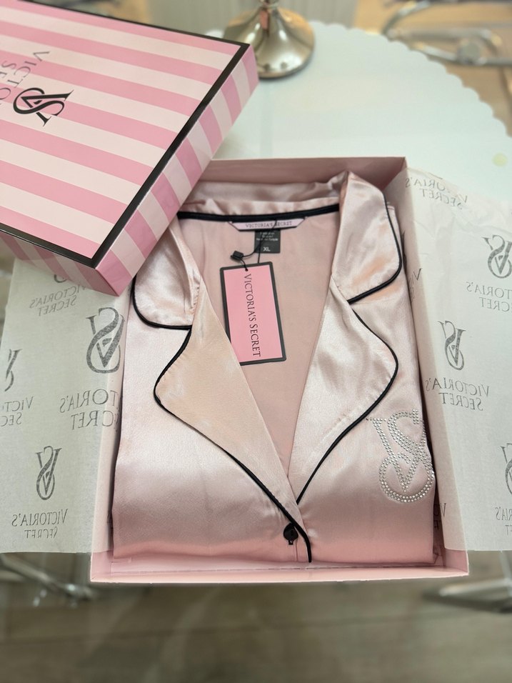 Victorias Secret Toz Pembe Pijama Takımı S Beden - Görsel 2