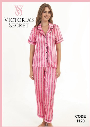 Victoria's Secret Pembe Kısa Kollu Pijama Takımı S Beden - Görsel 2