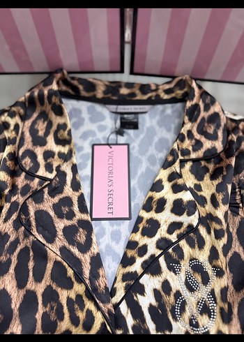 Victorias Secret Leopar Desenli Pijama Takımı S Beden - Görsel 2