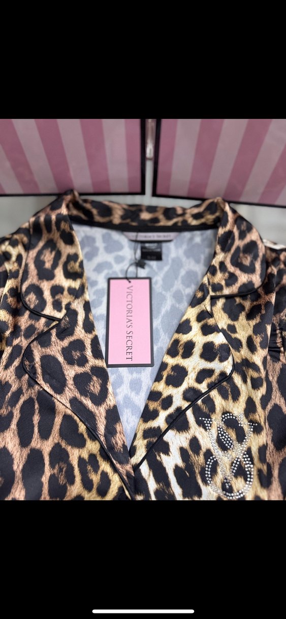 Victorias Secret Leopar Desenli Pijama Takımı S Beden - Görsel 2